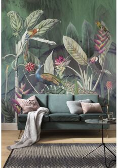 Praxis Fotobehang Jungle Chat - Meerkleurig - 2,50m X 200cm