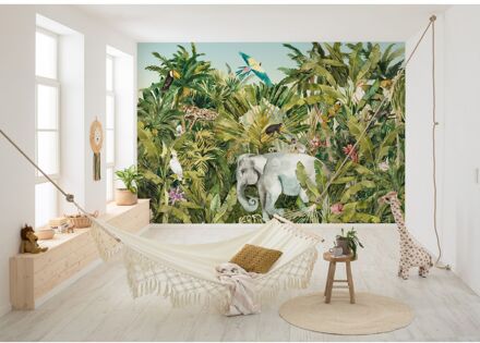 Praxis Fotobehang - Jungle Expedition 400x280cm - Vliesbehang Multikleur