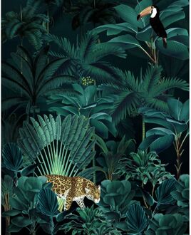 Praxis Fotobehang - Jungle Night 200x250cm - Vliesbehang Multikleur