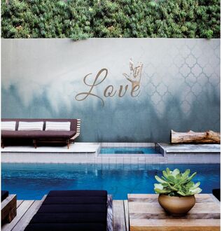 Praxis Fotobehang Love 14148 - Blauw - Grijs - Koper - 2,70m X 300cm