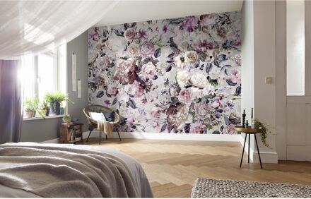 Praxis Fotobehang - Lovely Blossoms 350x250cm - Vliesbehang Multikleur
