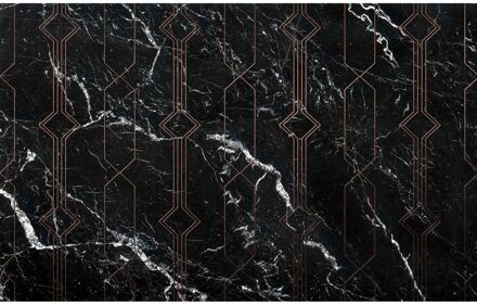Praxis Fotobehang - Marble Black 400x250cm - Vliesbehang Multikleur