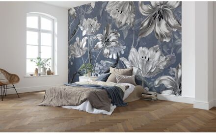 Praxis Fotobehang - Merian Blue 350x250cm - Vliesbehang Multikleur