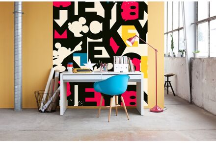 Praxis Fotobehang - Mickey Mixup 250x280cm - Vliesbehang Multikleur