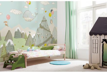 Praxis Fotobehang - Mountain Traveler 400x280cm - Vliesbehang Multikleur