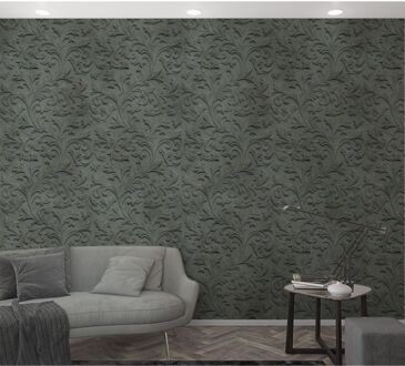 Praxis Fotobehang Ornamenten In Beton - Beige - Grijs - 2,70m X 159cm
