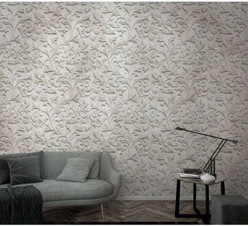Praxis Fotobehang Ornamenten In Beton - Groen - Grijs - 2,70m X 159cm