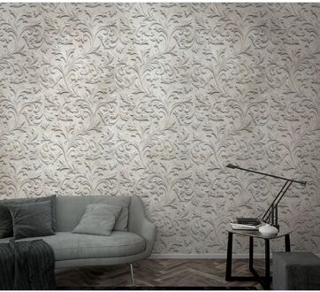 Praxis Fotobehang Ornamenten In Beton - Lichtgrijs - 2,70m X 159cm