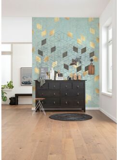 Praxis Fotobehang - Plaqué Or 200x280cm - Vliesbehang Multikleur