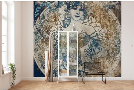 Praxis Fotobehang - Porcelaine 300x280cm - Vliesbehang Multikleur