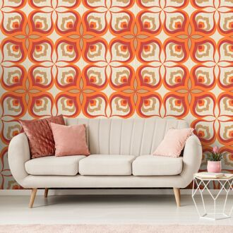 Praxis Fotobehang Seventies - Oranje - Rood - Bruin - 2,70 M X 186 Cm