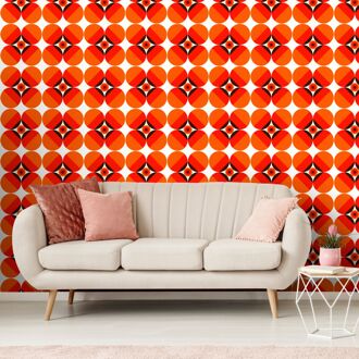 Praxis Fotobehang Seventies S701a4 - Oranje - Geel - Wit - Zwart - 2,70 M X 186 Cm