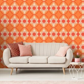 Praxis Fotobehang Seventies S703c9 - Oranje - Beige - 2,70m X 419cm