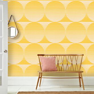 Praxis Fotobehang Seventies S710b9 - Geel - Beige - 2,70 M X 419 Cm