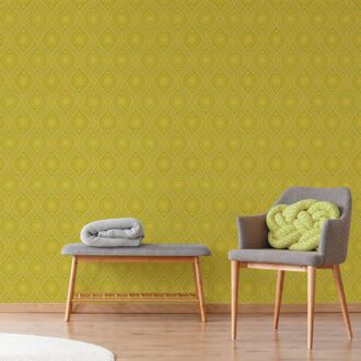 Praxis Fotobehang Seventies S714b4 - Groene Tinten - 2,70 M X 186 Cm