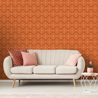 Praxis Fotobehang Seventies S714c9 - Oranjetinten - 2,70 M X 419 Cm