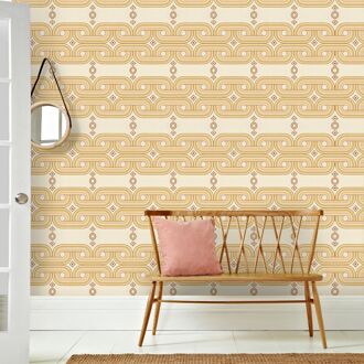 Praxis Fotobehang Seventies S721a4 - Beige - Groen - 2,70 M X 186 Cm