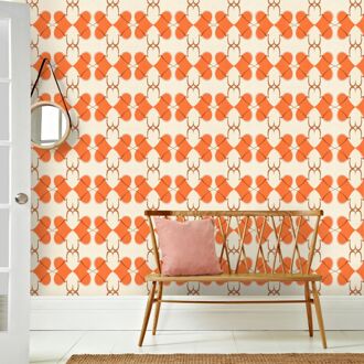 Praxis Fotobehang Seventies S728a9 - Oranje - Bruin - Beige - 2,70m X 419cm
