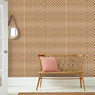 Praxis Fotobehang Seventies S729a9 - Bruin - Beige - Wit - 2,70m X 419cm