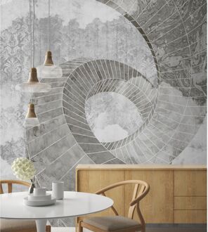 Praxis Fotobehang Spiraal Abstract 14207 - Grijs - Wit - 2,70m X 450cm