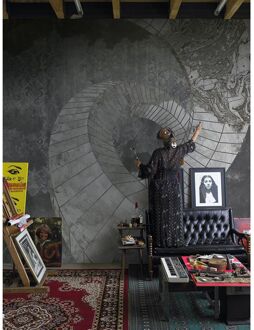 Praxis Fotobehang Spiraal Abstract 14208 - Antraciet - Grijs - 2,70m X 300cm