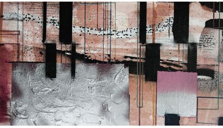 Praxis Fotobehang - Squares Dropping 500x280cm - Vliesbehang Multikleur