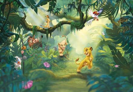 Praxis Fotobehang - The Lion King Jungle 368x254cm - Papierbehang Multikleur