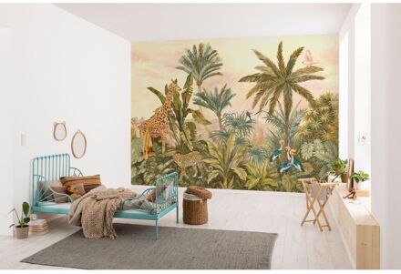 Praxis Fotobehang - Tropical Vintage Garden 400x280cm - Vliesbehang Multikleur