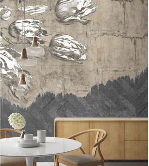 Praxis Fotobehang Tulpen 14122 - Taupe - Zwart - 2,70m X 300cm