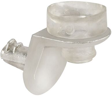 Praxis Glasplaatdrager 5mm Metaal/rubber 8 Stuks