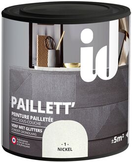 Praxis Glitterverf Paillett' 500ml Nikkel