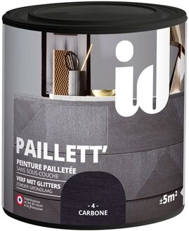 Praxis Glitterverf Paillett' - Koolstof - Afwasbaar - 500ml