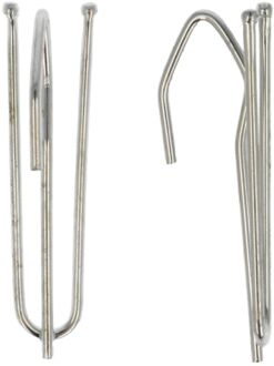 Praxis Gordijnhaakjes 55/55mm Metaal 10 Stuks