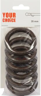 Praxis Gordijnringen Fsc Noten 28mm 6x