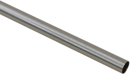 Praxis Gordijnroede Geborsteld Nikkel 120cmx16mm