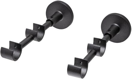 Praxis Gordijnroede Steunen Dubbel 16cm Antraciet 20mm - 2 Stuks