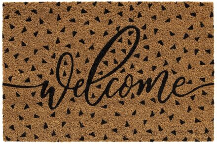 Praxis Hamat Kokosmat E-coco Welkom Driehoeken - Natuurlijk - Antislip - 40x60cm