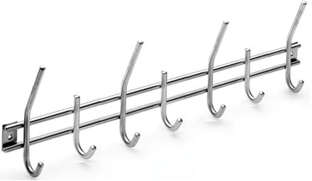 Praxis Hangstang 540x165mm 7 Haken Roestvrij Staal
