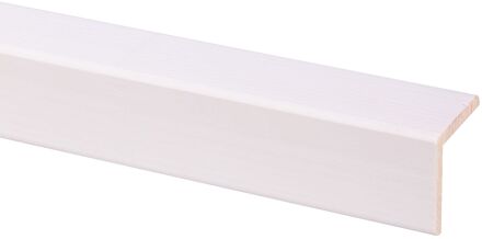 Praxis Hoeklat Grenen Wit Gegrond 44x44mm 270cm