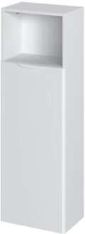 Praxis Hoge Badkamerkast Helsinki 40cm - Wit Mat - Met 1 Deur - Met Witte Handgrepen - 40x120x26,5cm