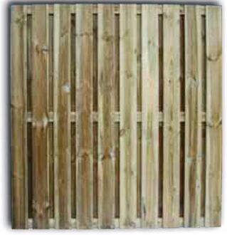 Praxis Houten Schutting - Privacy - Grenen - Groen Geïmpregneerd - Recht - 180x180cm - Fsc/pefc