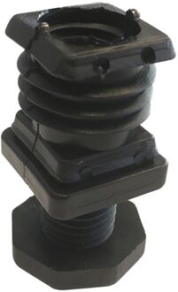 Praxis Insteekmeubeldop Zwart Vierkant Verstelbaar 2 Stuks