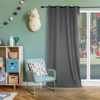 Praxis Isophonique Verduisterend En Isolerend Kant En Klaar Gordijn Donkergrijs 140 X 260