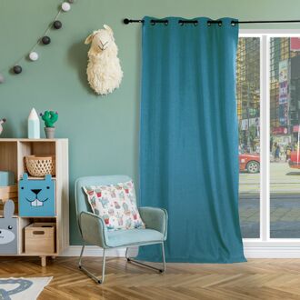 Praxis Isophonique Verduisterend En Isolerend Kant En Klaar Gordijn Petrol Blauw 140 X 260