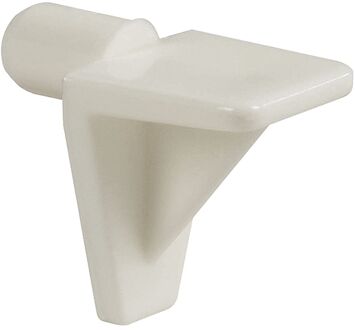 Praxis Kastplankdrager Haaks - Kunststof Wit - 5 Mm - 40 Stuks