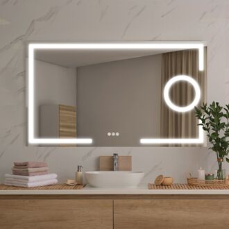 Praxis Klassieke Badkamerspiegel Brett 2 - Rechthoekig - 120x70 Cm