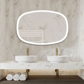 Praxis Klassieke Badkamerspiegel Carmen 2 - Rechthoekig - 120x80 Cm