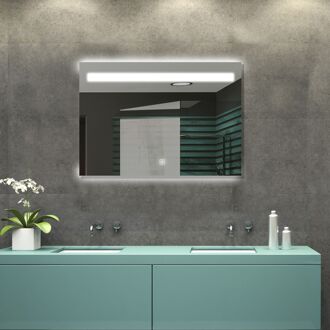 Praxis Klassieke Badkamerspiegel Portland - Rechthoekig - 100x70 Cm