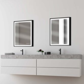 Praxis Klassieke Badkamerspiegel Swann - Rechthoekig - Zwart - 60x75 Cm