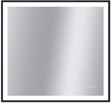 Praxis Klassieke Badkamerspiegel Swann - Rechthoekig - Zwart - 80x75 Cm